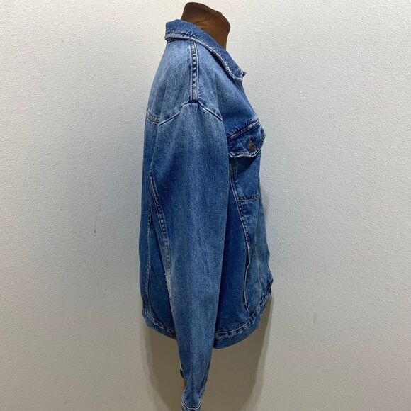 Free People Jacket Distressed "Southbank" Size Medium - Picture 4 of 8